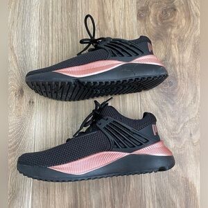 Puma Pacer Future Lux Black Rose Gold Women Running Sports Shoes Size 5.5 LNC